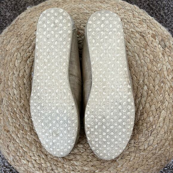 TOMS Natural Metallic Alpargatas Burlap Espadrilles size 9 - Picture 6 of 12